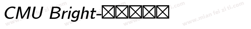 CMU Bright字体转换